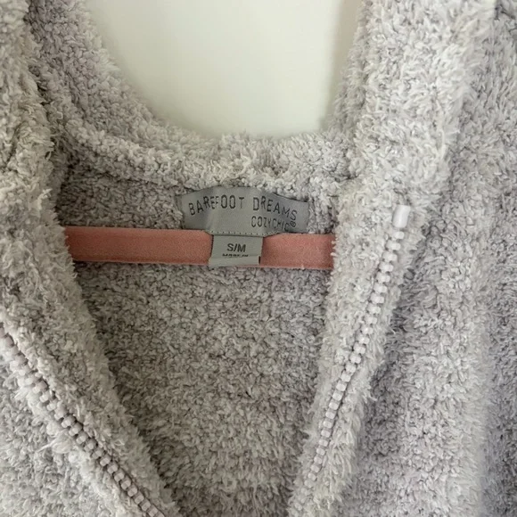 Barefoot Dreams Soft Gray Zip-Up Robe - Picture 4 of 6